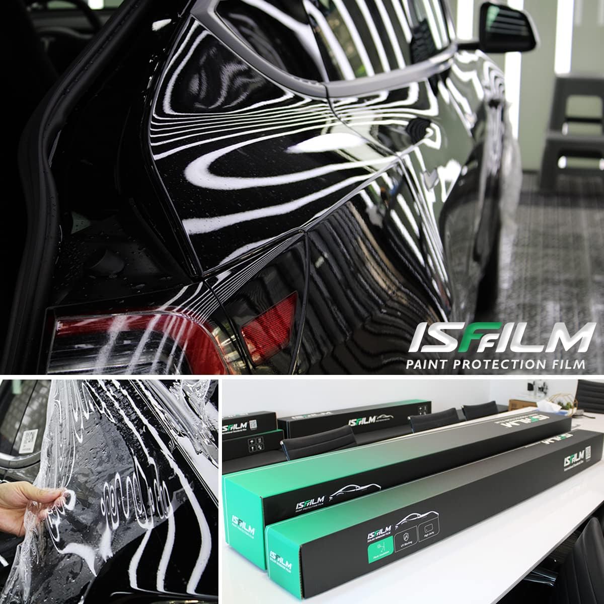 ISFFILM Paint Protection Film Self Healing Clear PPF Film TPU Transparent Scratch Resistant hydrophbic Car Wrap Sticker 2M Ample (1.52M*2M) for