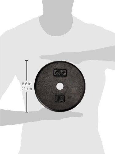 Cap Barbell Standard Free Weight PLATE, 1-Inch, 25-Pound, Black