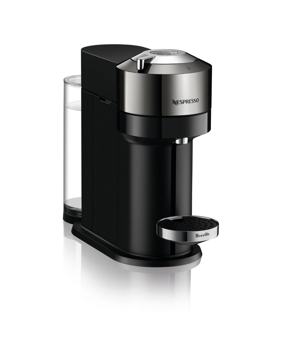 Nespresso Vertuo Next Deluxe by Breville with Aeroccino Milk Frother, Dark Chrome - Black/Dark Chrome