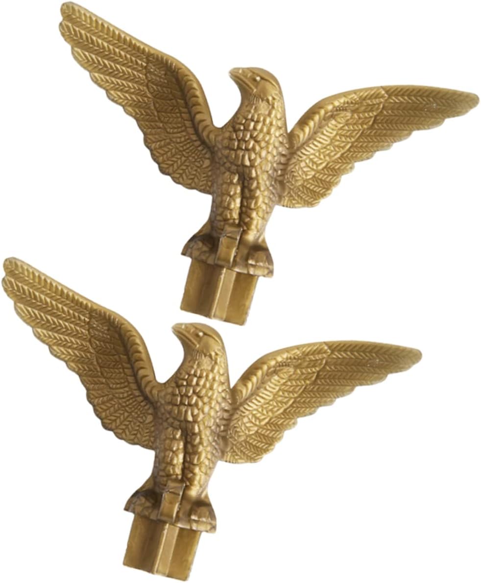 8 Pcs Eagle Flagpole Head Flag Pole Eagle Finial Topper Crafts Flag Topper Outdoor Accessories Metal Decor Metal Trim Top Hat Flag Pole Ornament The