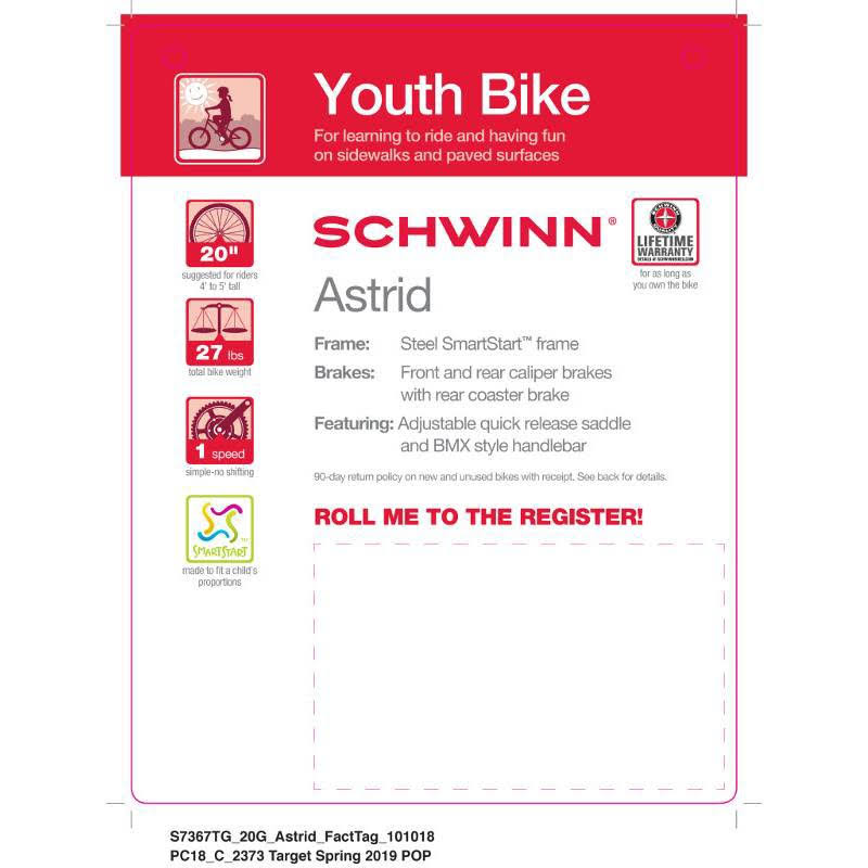 Schwinn Astrid 20x22 Kids& Bike - Gray