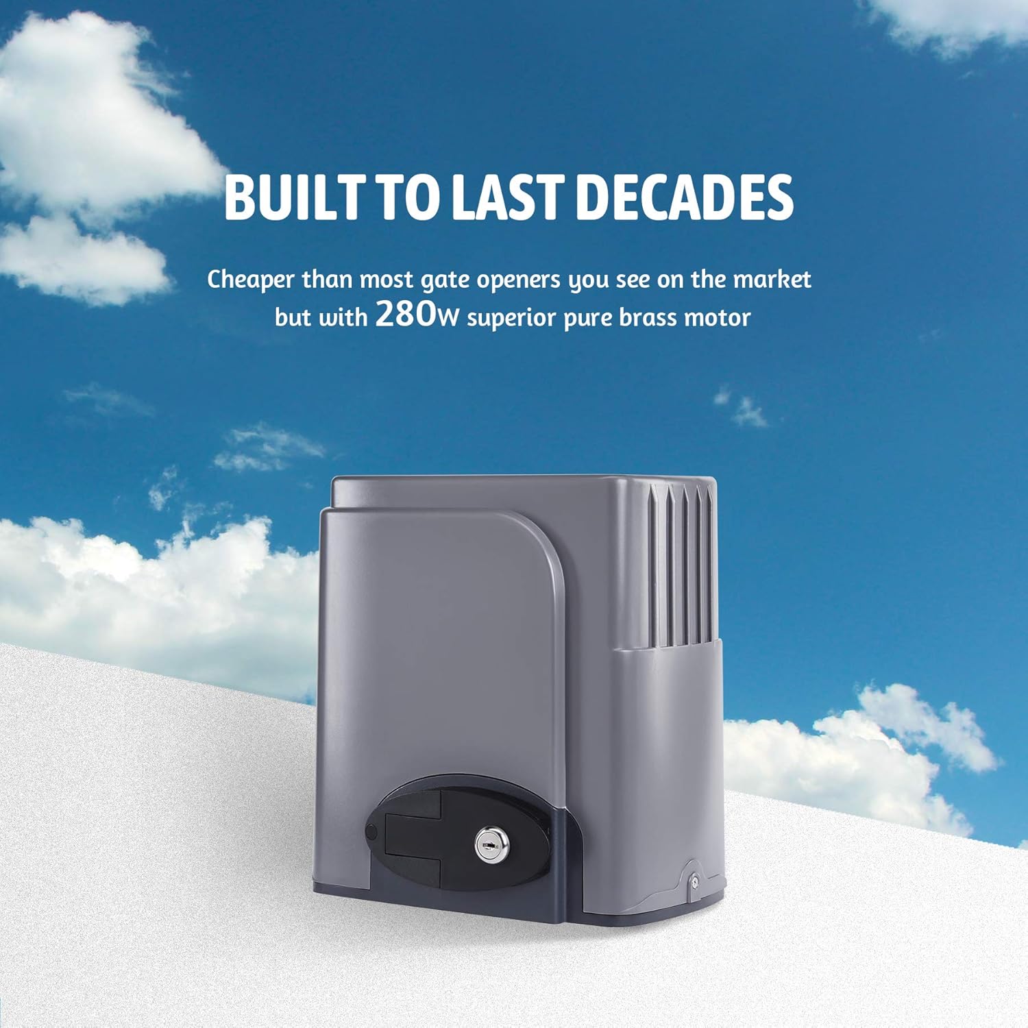 CO-Z Automatic Sliding Gate Opener with 2 Remote Controls, Electric Rolling Driveway Slide Gate Motor