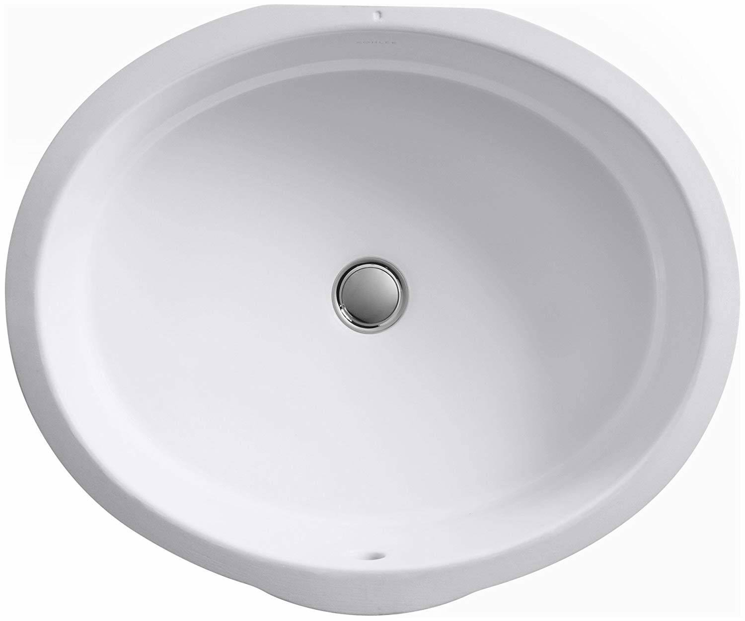 Kohler 2881-0 Verticyl Oval Undermount Bathroom Sink - White