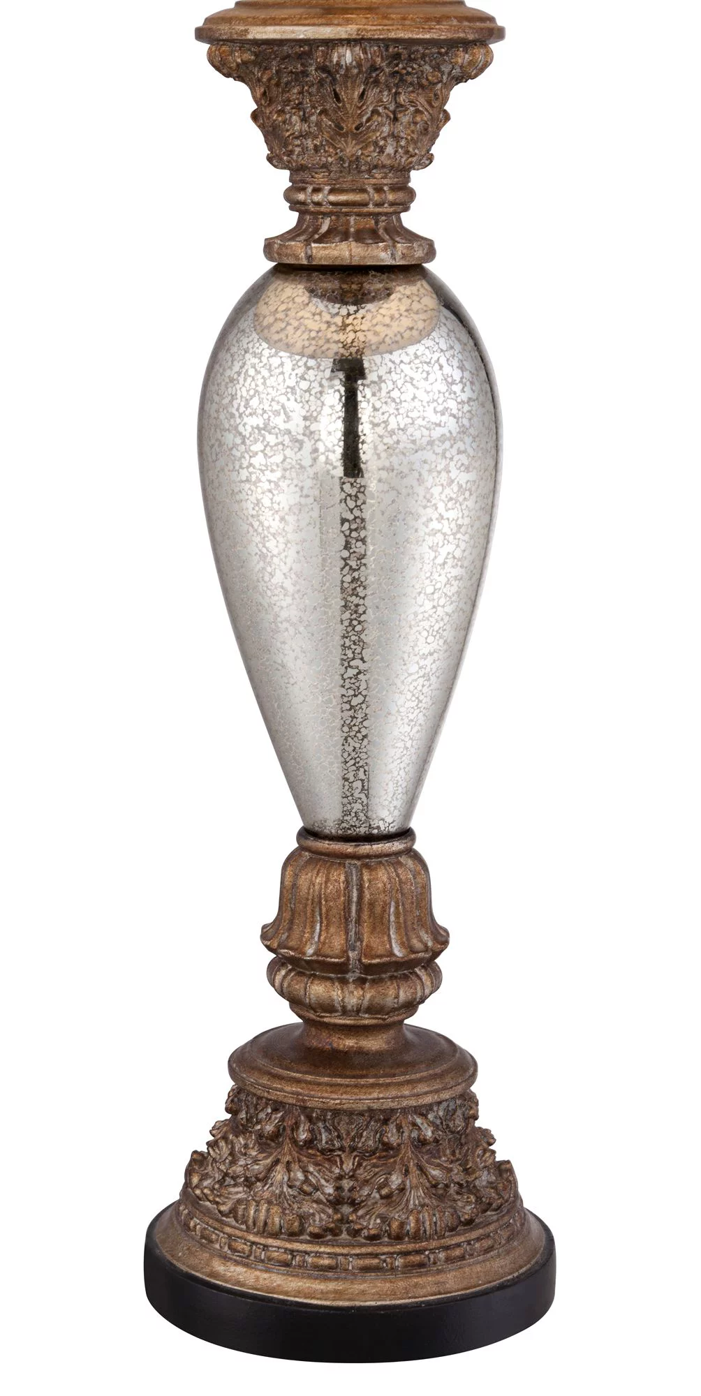 Barnes and Ivy Alsace 32 1/2" Tall Large Traditional End Table Lamp Gold Silver Mercury Glass Single Living Room Bedroom Bedside