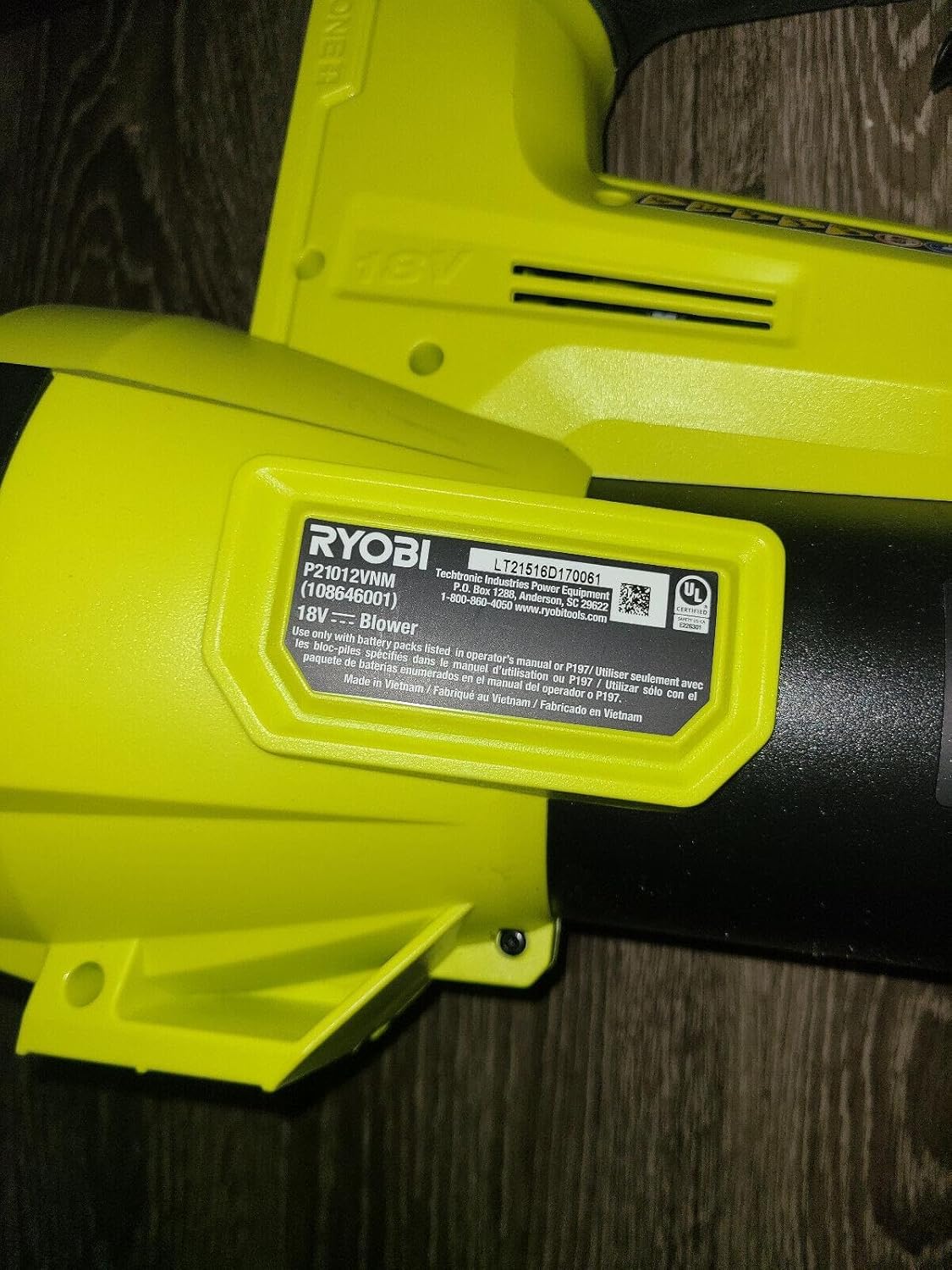 Ryobi 18V HP Jet Fan Blower (Tool Only)