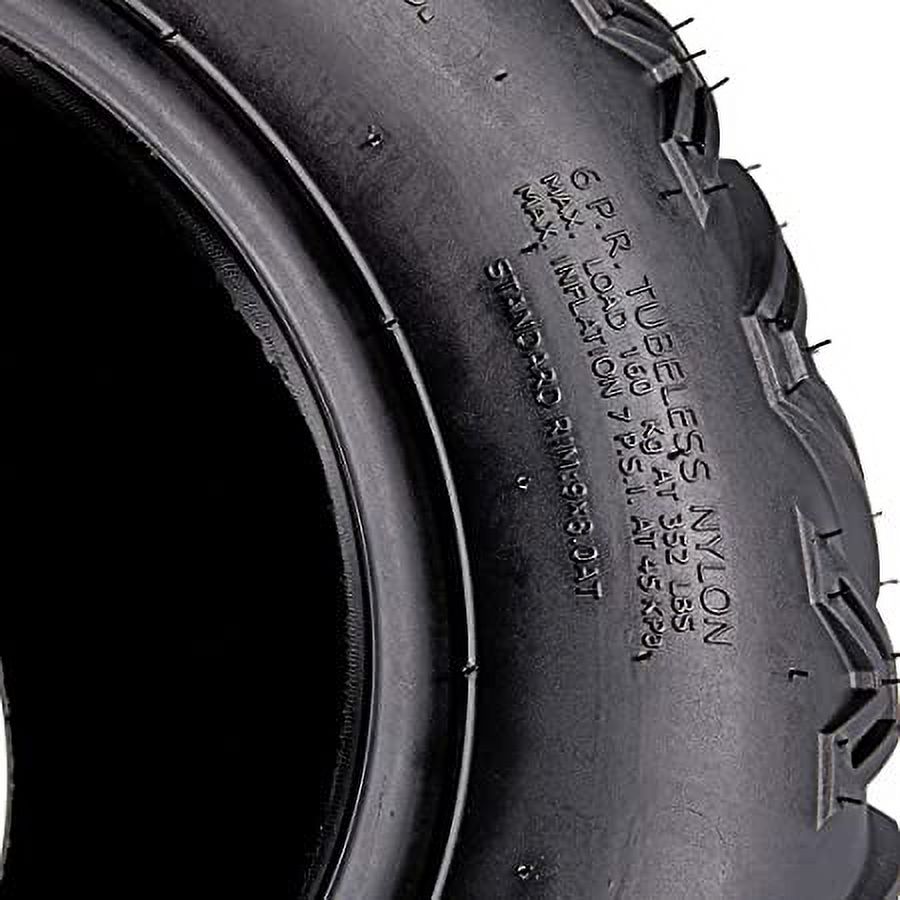 Set of 2 Sport Quad ATV Tires 20x10x9 20x10-9 20 10 9 Rear Off-Road Tire, 6PR, Speed Rating F, Racing UTV Tire
