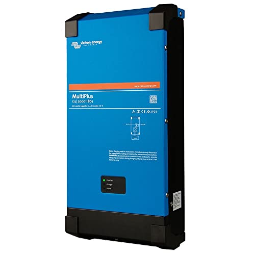 Victron Energy MultiPlus Pure Sine Wave Inverter Charger for 80 amp Battery, 2000VA 12-Volt