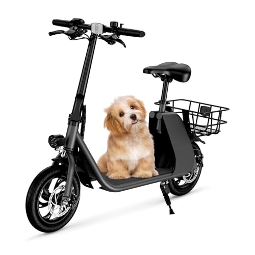 WINDHORSE Peak 680W Electric Scooter with Seat, 20 Miles Range Foldable Electric Scooter for Adults 300LBS Max Load