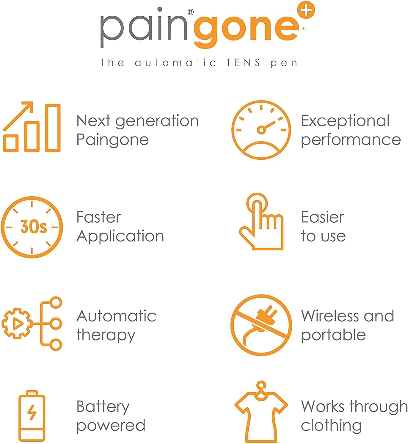 Paingone Plus The Automatic TENS Pen - Arthritis, Sciatica, Joint Pain, Cervical Spondylosis, Back & Shoulder Pain