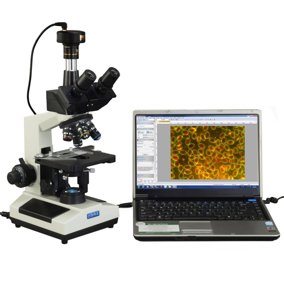 OMAX 40X-2000X Darkfield Trinocular Compound LED Microscope with 3MP USB Digital Camera