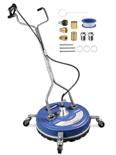 Pressure Washer Surface Cleaner 20'', 4500PSI Power Washer Surface Cleaner Attachment with Wheels