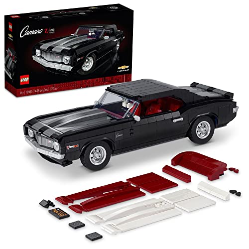 LEGO Icons Chevrolet Camaro Z28 10304, Customizable Classic Car Replica Model Building Kit, 1969 Vintage American Muscle Car