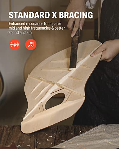 Donner 41'' Full Size Acoustic Guitar - Complete Beginner Kit for Adults, Teens with Free Online Lesson