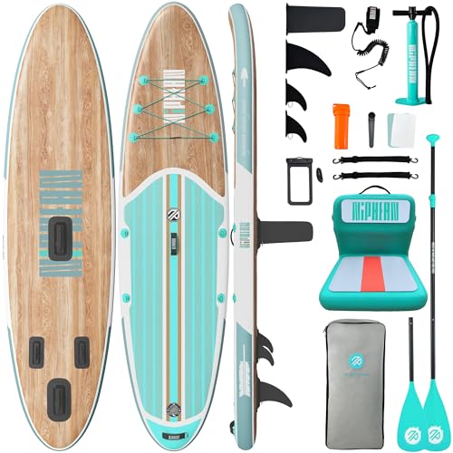 Niphean Inflatable Stand Up Paddle Board with SUP Accessories, Anti-Slip EVA Deck