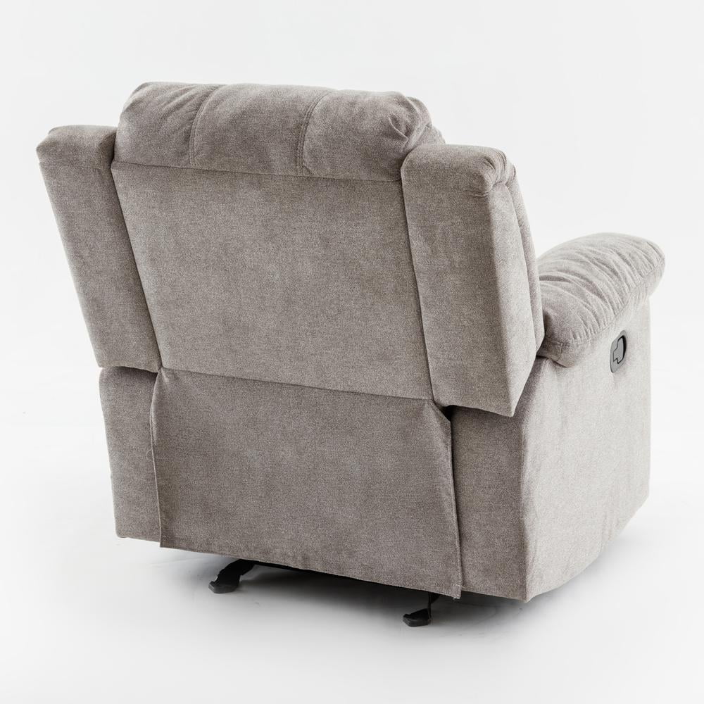 Comfort Pointe Troy Ash Grey Microfiber Glider Rocker Recliner