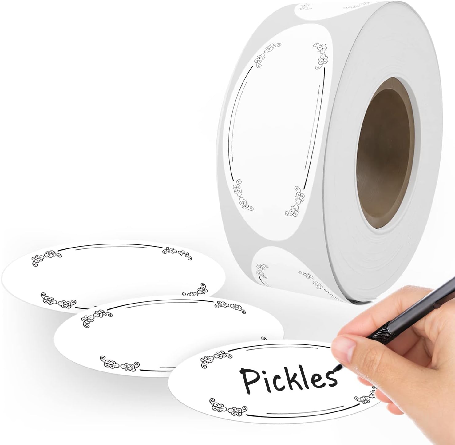 MESS Dissolvable Canning Labels for Jars - Dissolvable Food Label - 1x2.25 in. 150/Roll - Removable Container Sticker Labels