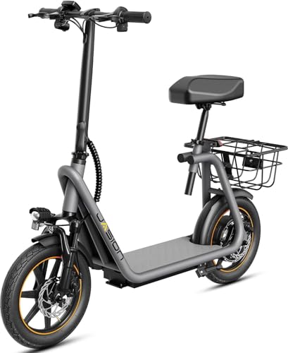 Jasion JS3/PRO Electric Scooter with Seat, 650/850W Peak Motor, 20/25Miles Ranges Scooters for Adults, 20/25MPH Max Speed
