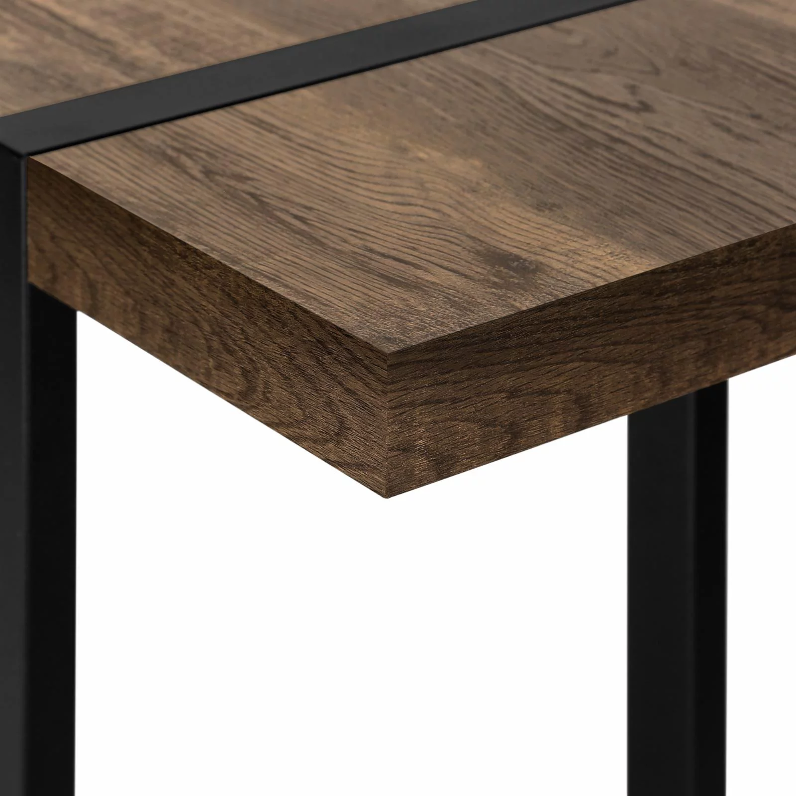 Accent Table Console Entryway Narrow Sofa Bedroom Metal Black