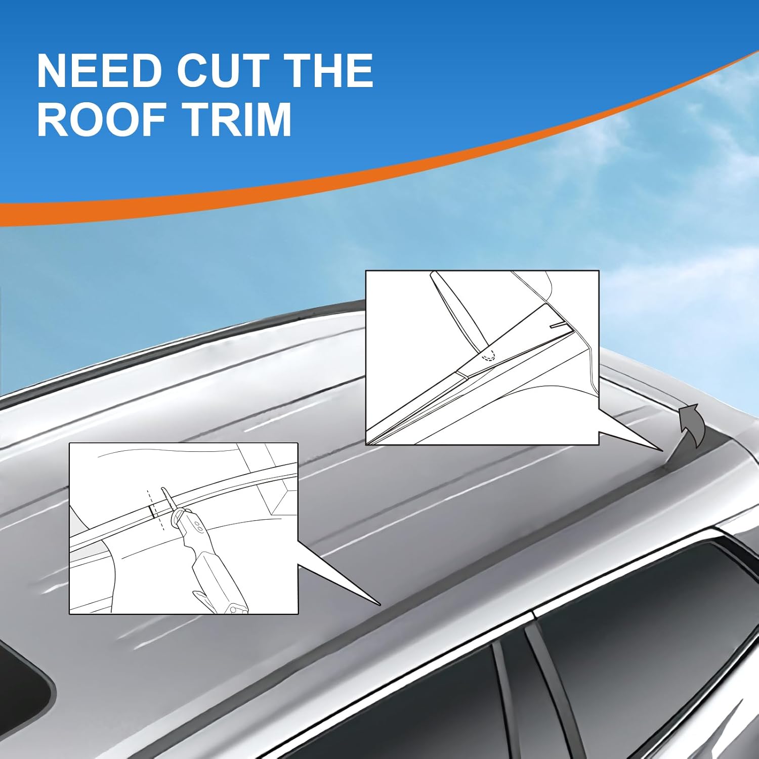 220lbs Roof Rack Cross Bars Compatible with Toyota Tacoma 2005-2023 Double Cab (without Side Rails)