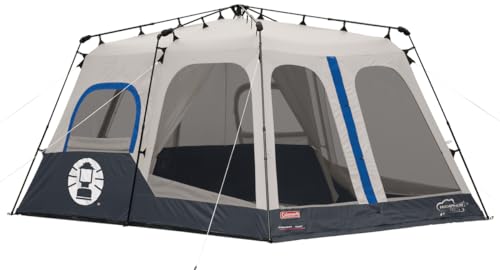 Coleman Instant Tent with 1-Minute Setup, 4/6/8/10 Person Tent with Pre-Attached Poles, Air Vent, & Carry Bag