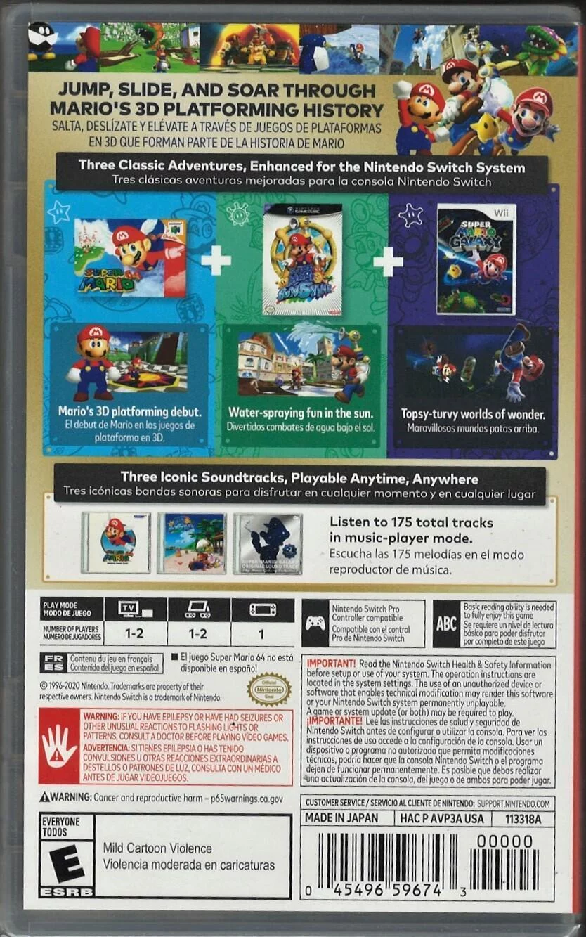 Super Mario 3D All-Stars NSW (Brand New Factory Sealed US Version) Nintendo Swit-0045496596743