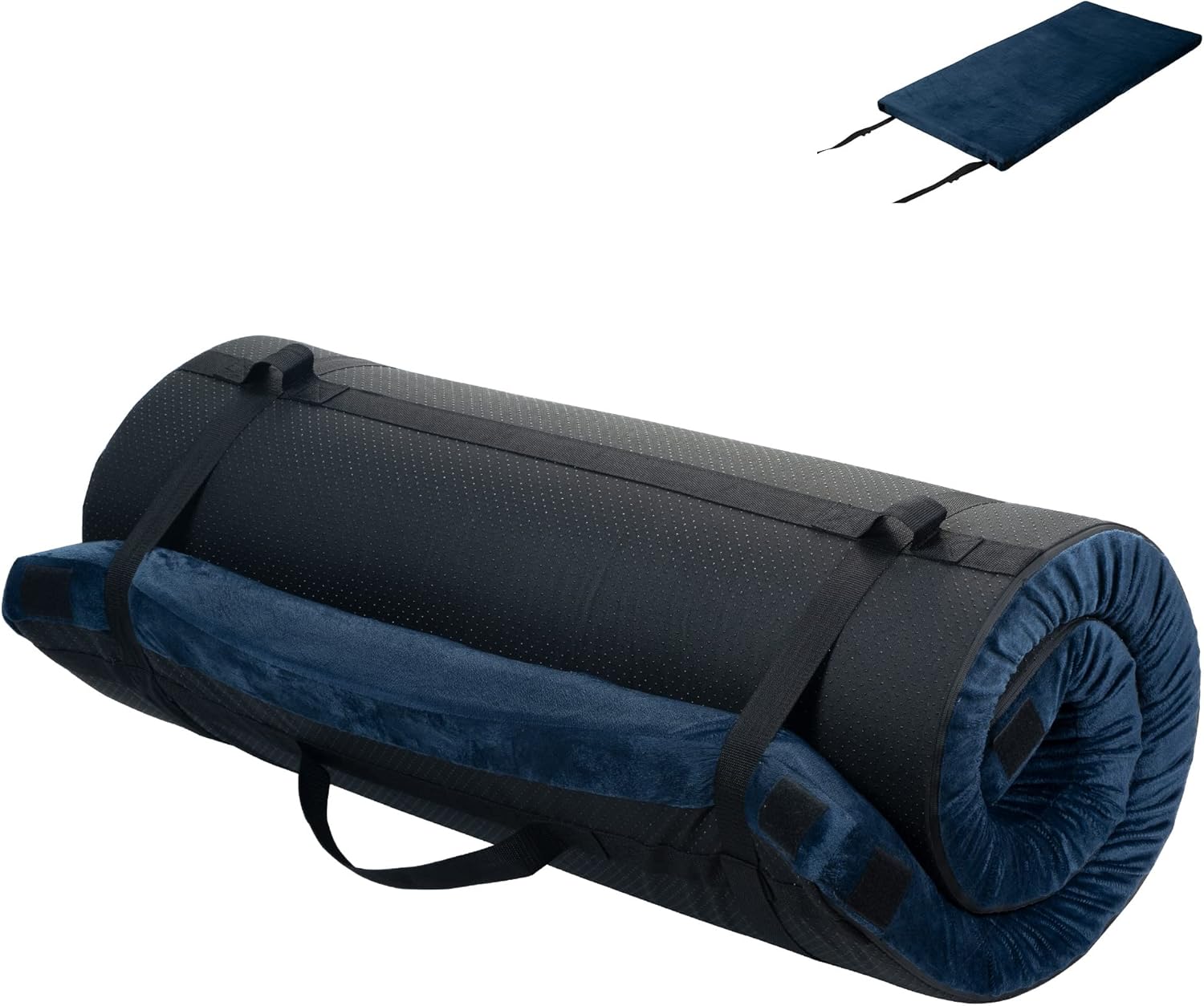 Kiss the Water Memory Foam Camping Mattress Roll Up Portable Folding Sleep Mat Pad Topper Guest Bed Waterproof Multi Function Tent Removable Cover