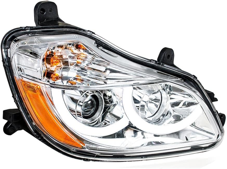 United Pacific 31455 Chrome Projection Headlight W/LED Position Light For 2013-2021 Kenworth T680 -Passenger