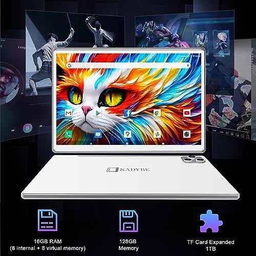 Tablet 10.1 Inch Android 13 Tablets 2025 Latest Android Tablets 128GB ROM+16GB RAM (8+8 Virtual), 2 in 1 Tablet with Keyboard