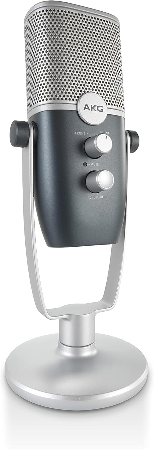 AKG Pro Audio Ara Professional USB-C Condenser Microphone, Dual Pattern Audio Capture Modes for Podcasting, Video Blogging, Gaming and Streaming