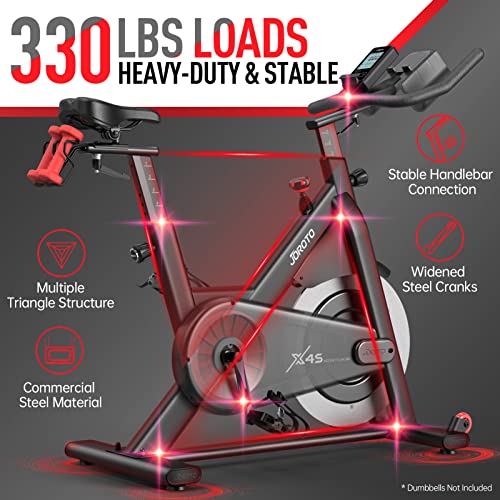 JOROTO X2|X2PRO Exercise Bike, X4S Bluetooth Stationary Indoor Cycling Bike with Readable 100 Levels Magnetic Resistance