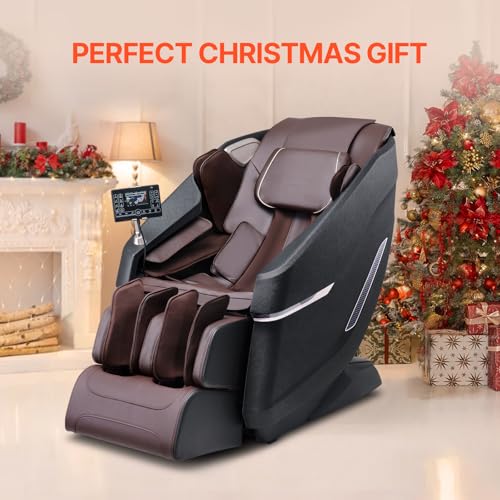 VEVOR Full Body Massage Chair, SL-Track Zero Gravity Massage Recliner, 3D Shiatsu, Body Scan, Heating, Bluetooth Speaker, Airbags for Living Room