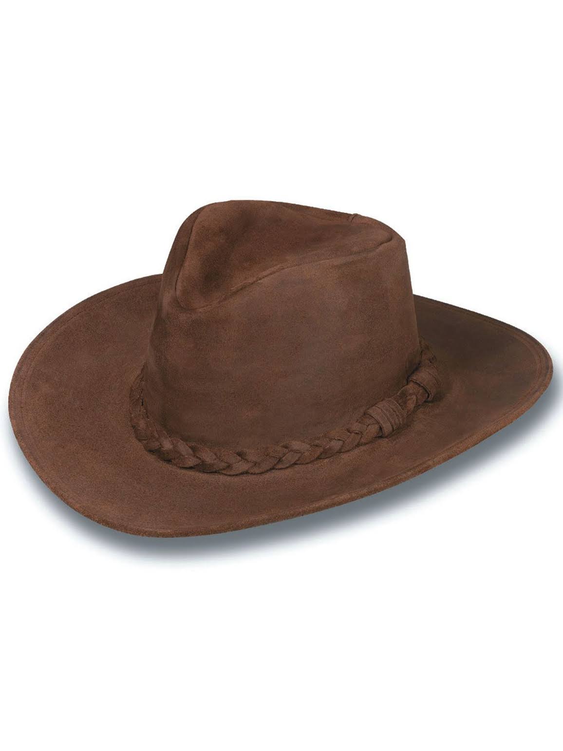 Minnetonka Brown Ruff Leather Outback Hat - Medium - Avayadevconnect