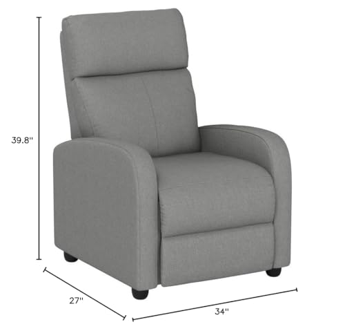 BestMassage | Recliner Chair | with 2 Point Massage Function | Black | with Lumbar Support, Adjustable Push Back, Wide Armrests