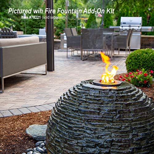 Aquascape 78290 Medium Stacked Sphere Water Fountain Kit, Slate Gray, Landscape Kit
