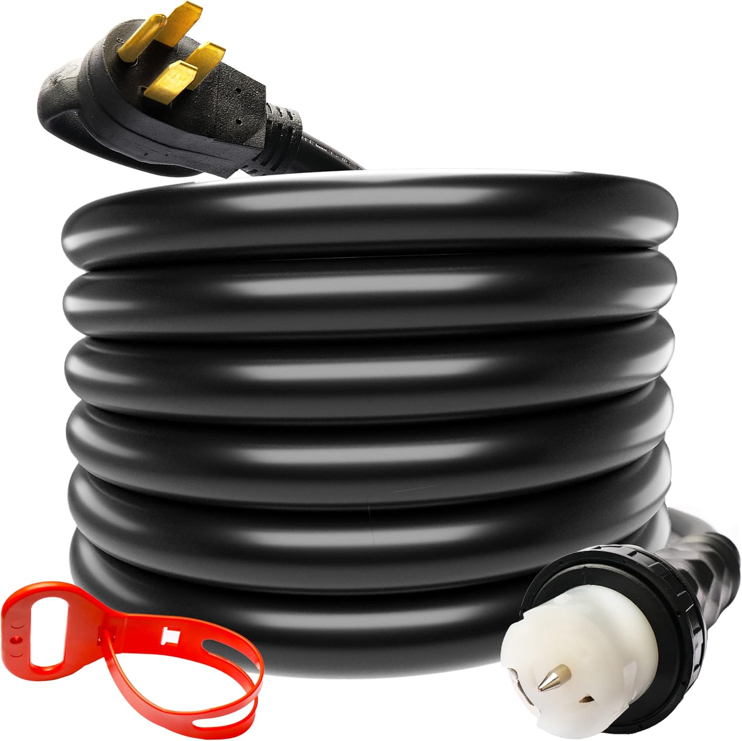 MULMART 50 Amp Generator Cord, 25FT, Generator Extension Cord STW 6/3 + 8/1, 125V/250V, Generator Power Cord, NEMA 14-50P to SS2-50R/CS6364