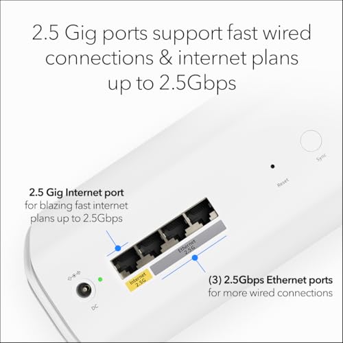 NETGEAR Orbi 770 Series Tri-Band WiFi 7 Mesh Network System (RBE773) - Router + 2 Satellite Extenders, Security Features, Up to 11Gbps