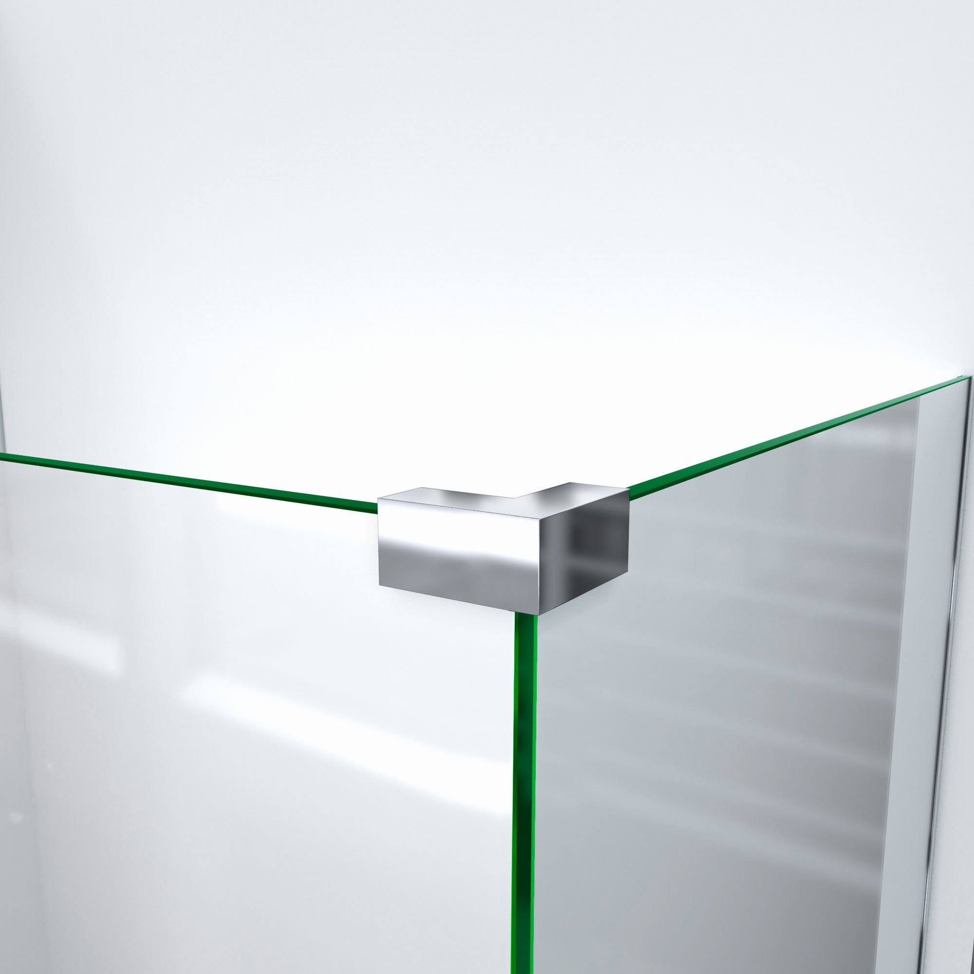 DreamLine Linea Two Individual Frameless Shower Screens 30 in. W x 72 in. H Each, Open Entry Design, Satin Black