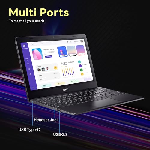 acer Chromebook 315 Laptop, 15.6" HD Display, Intel Celeron N4020(Up to 2.8GHz), 4GB RAM, 64GB eMMC, Intel UHD Graphics, 12.5H Long Battery, WiFi