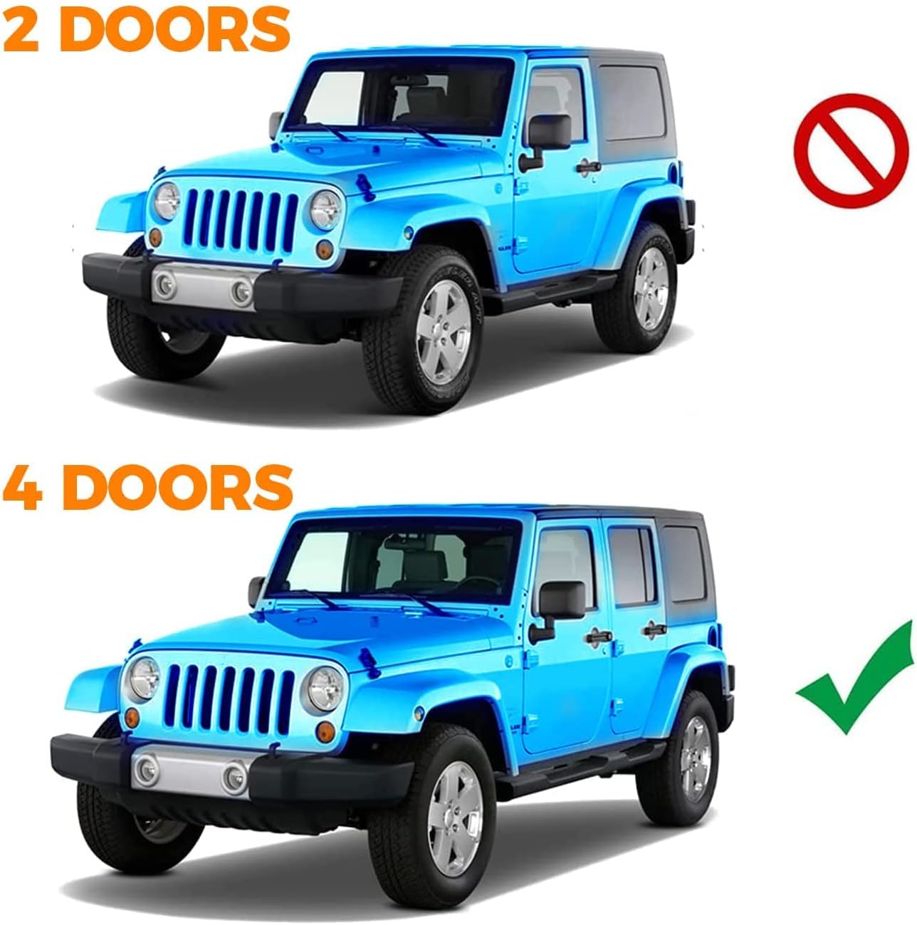 ECOTRIC Heavy Duty Roof Rack Cargo System Base Compatible with 2007-2018 Jeep Wrangler JK 4 Door ONLY Removable Top Cross Bar Extra Cargo Space