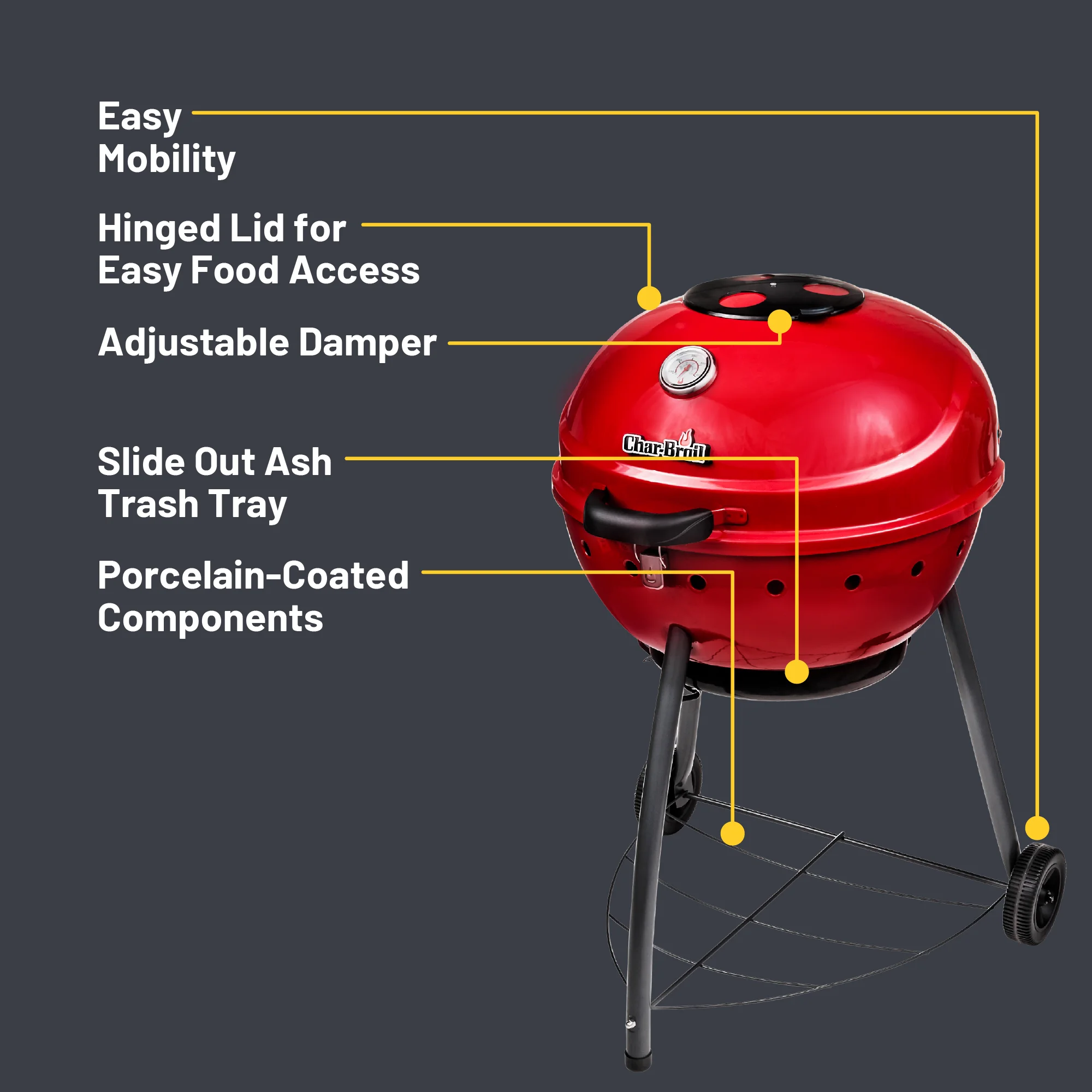 Char-Broil Kettleman® TRU-Infrared™ Charcoal Grill