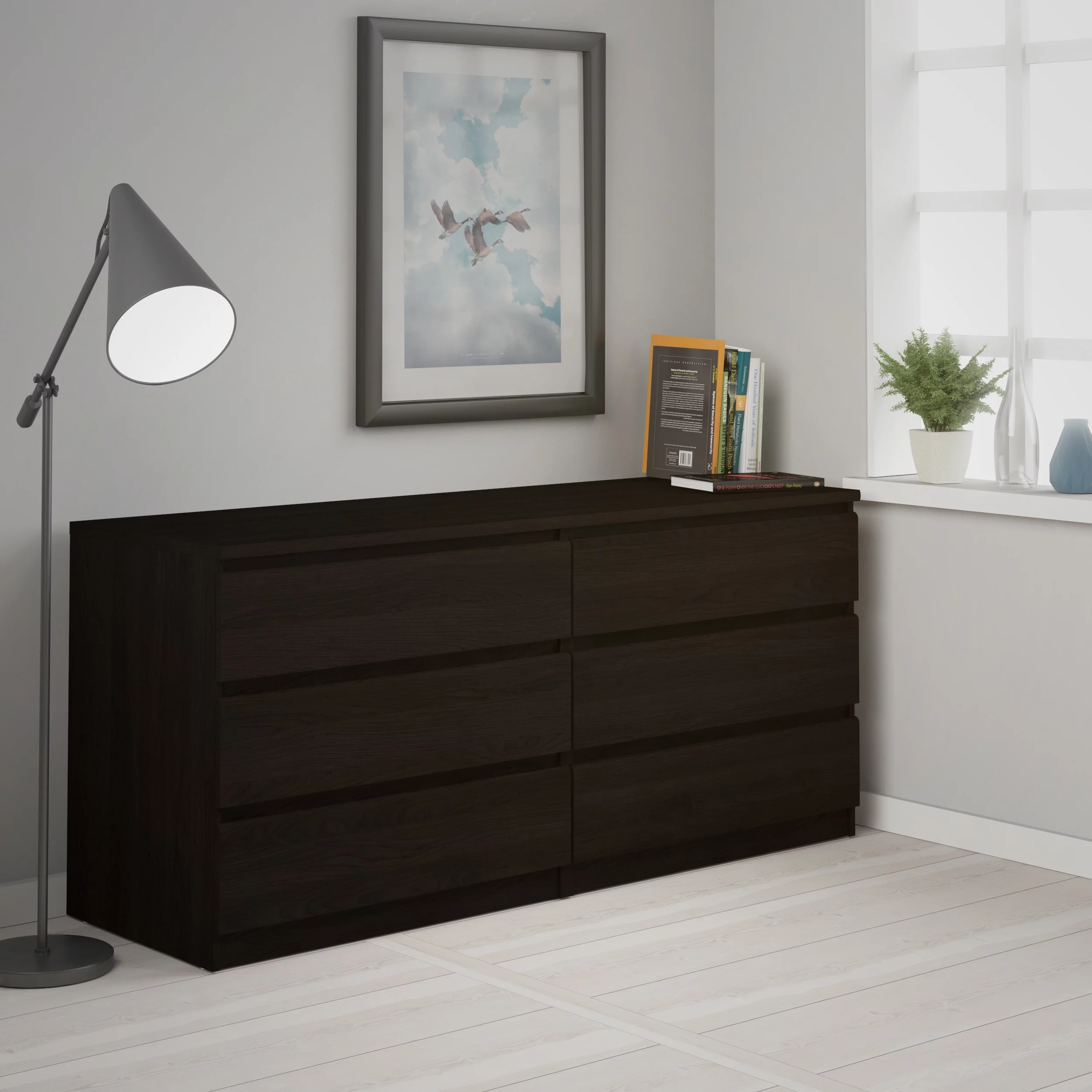 Scottsdale 6 Drawer Double Dresser, Truffle Oak