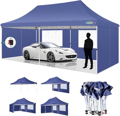 10x10 Pop Up Canopy Tent with 4 Sidewalls and Mesh Windows 2.0
