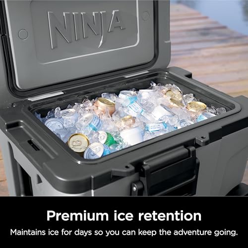 Ninja FrostVault 45qt Wheeled Cooler with Dry Zone, Integrated Fridge-Temp Dry Storage Drawer, Premium Heavy-Duty Insulated Cooler