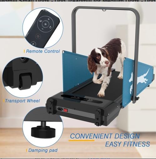 Dog Treadmill for Small Dogs,1.5HP Folding Dog Running Machine,Small Dog Treadmill, Dog Pacer Training Pad,220lbs