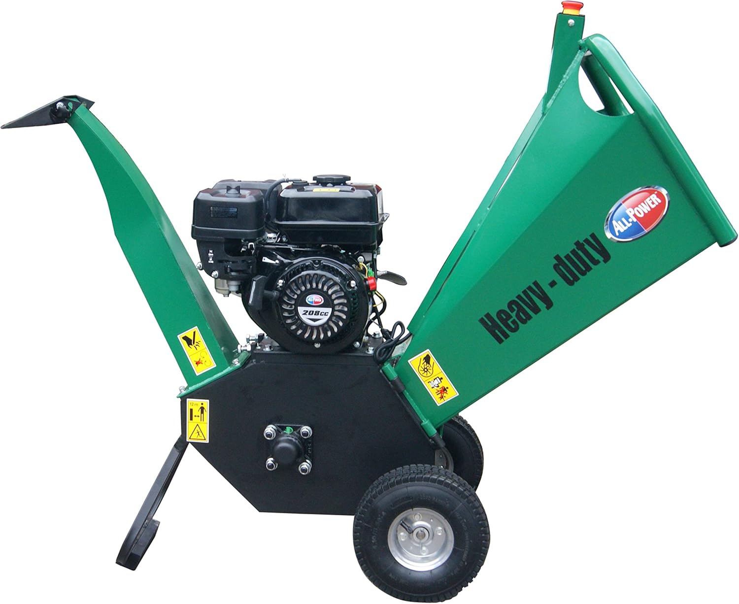 All Power America APWC420 Heavy Duty Durable Wood Chipper Shredder Mulcher-Max 6 Inch Cutting Diameter Capacity Gas Powered, 15HP 420cc, 6 inch