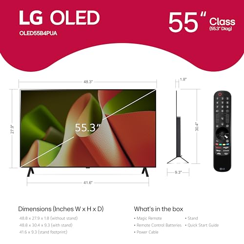 LG Class OLED B4 Series Smart TV 2024 (Renewed) - Smart Home Appliances