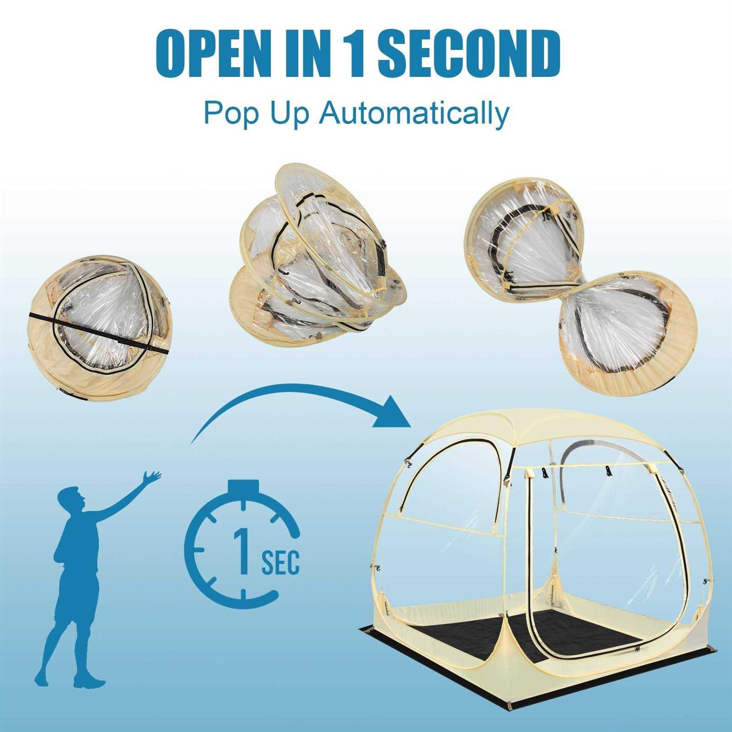 Eapele Sports Tent Instant Pop-Up Tent Shelter Outdoor Clean Bubble Tent 1-6 Person - Sports Supplies Online Store