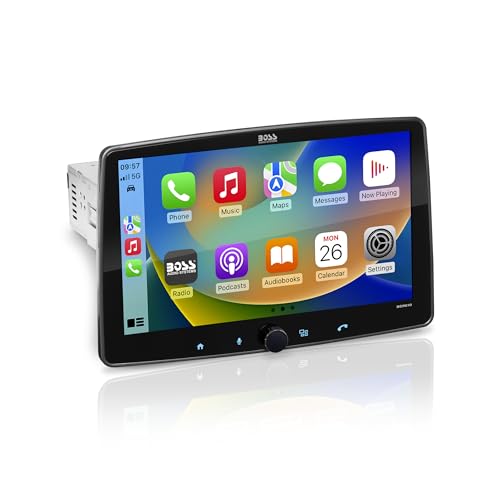 BOSS Audio Systems BVCP9700A-FL Single DIN Car Stereo Wireless Apple CarPlay, Android Auto, 7 Inch Touchscreen, Bluetooth, AM/FM Radio Receiver