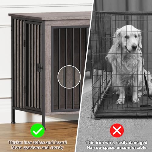 EasyCom 39.96" XL Wooden Large Dog Crate Furniture for Medium and Large Breed