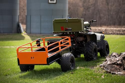 Impact IMPLEMENTS® 1500lb Utility Cart Cargo Trailer with Solid Steel Floor for Lawn/Garden Tractors, ATV's